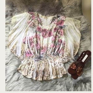 MEL & MO COLORFUL BUTTERFLY TOP